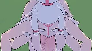 Hey, watch Purah and Paya suck Link off in anime!