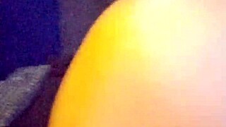 Submissive Latina gags on huge cock, licking balls deeply.