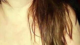 Big white woman rides cock hard and moans loud