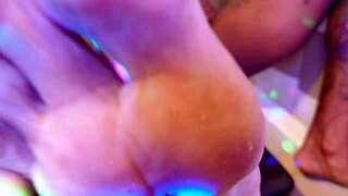 At the Diddy entertainment freak off party, Hallelujah Johnson humiliates Stephanie Santiago by making her suck his bootyhole for neglecting the game