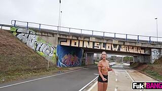 Nuria Millan takes it hard in public anal action