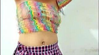 Hey, wanna see her open that wet pussy and slide in a pink dildo for fun?