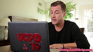 Busty Squirting Babe Sucks and Slams Cock With Power