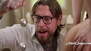 Megan Love's Tight Asshole Rides Anal Beads Hard