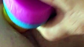 Watch that rainbow dildo stretch your fat anal hole to gaping creampie?