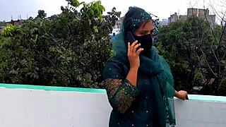 Indian college teacher bangs her student with big tits in raw action