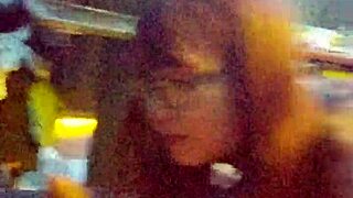 Submissive Latina gags on huge cock, licking balls deeply.