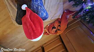 Russian Santa Banged A Skinny Girl Under The Christmas Tree