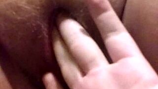 Fat lesbian teen with chubby ass gets fingered until cumming