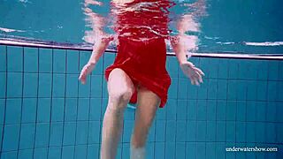 Damn! Sexy Naked Avenna Swims Nude in Tight Pool!