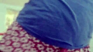 aurora, the mature mexican milf, practices squats in dress.