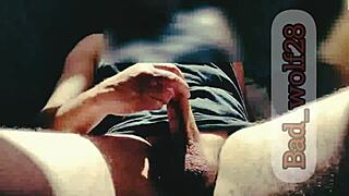 Perfect fit for Asian bodybuilder in solo flashing display