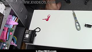 After Stripping the Milf Naked, Guard Gets Horny in Garage!