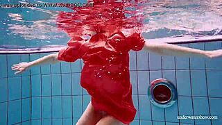 Damn! Sexy Naked Avenna Swims Nude in Tight Pool!