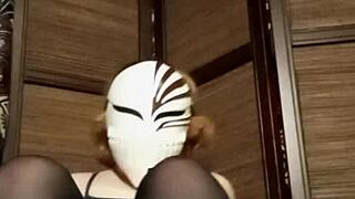 Petite babe in pantyhose teases with big tits solo