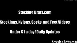 Jessie and Sasha adore sucking Misty's cute little toes