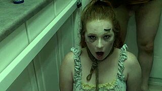 Degradation Slut Siren Eats Cum from Boot in Sloppy BDSM Scene