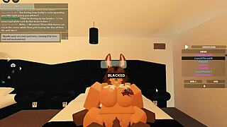 This wild whore got blacked deep in a Roblox fantasy scene