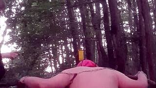 Wet Femdom Queen Dominates Slave Outdoors in Wild Face Sitting!