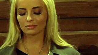 Busty pale lesbian slave fingered by strict mistress! 😈