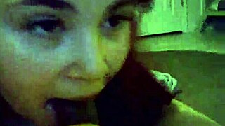 Sexy redhead giving a blowjob to a milf cumshot