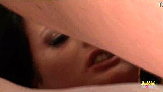 hottie with pierced nipples rides anal cowgirl, gets cumshot in mouth