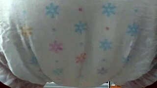 Hey, ever seen a Japanese girl mess around in a diaper? It's wild. I couldn't believe my eyes watching her struggle with it.