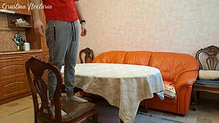 i just wanted to change a light bulb, but she pounced for face fucking and missionary