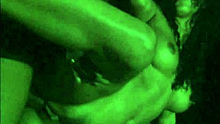 a stunning milf gets drilled outdoor under the night sky