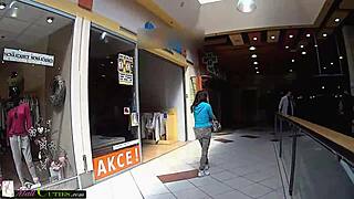 Yo, shy teen girl got wild in public at the mall!