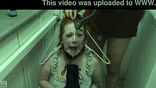 Degradation Slut Siren Eats Cum from Boot in Sloppy BDSM Scene