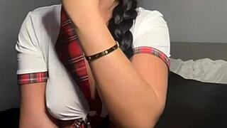 Slutty British Teen Girlfriend Squirts in Webcam POV Experience