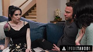 Pregnant pervert demands Anna De Ville satisfy husband with deep cunilingus