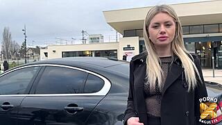 Georgia, the naughty French brunette, craves strapon in sexy lingerie