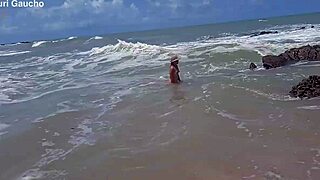 Man, Yuri Gaúcho, hot wife showin’ all at nudist beach, guys goin’ crazy!