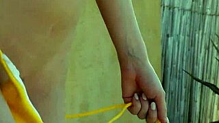 blonde olivia preston loves stripping outdoors to flaunt her petite hot body.