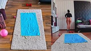 Unleashing Curvy MILF’s Naked Yoga Workout on Dual Cam with Sensual Moves