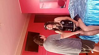 Candyboon Dresses as Sexy Cop for Halloween and Demands Hard Action