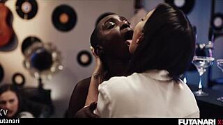 Black Girl Gets Double Penetration from Big Dick Futa Girls in Wild Trailer