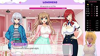 LewdNeko's Big Tits Moaning in Lesbian Hentai Game