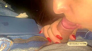 giving a nice blowjob to my husband in the cinema