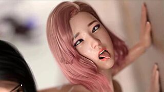 struggling with intense anal play in game session