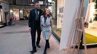 Anticipation Builds as Babe Teases with Handjob in Quickie! Cum Covers Big Ass of European Stunner in SC1.