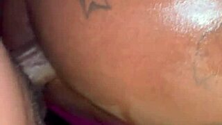 Ebony babe bent over for deep doggystyle creampie pounding