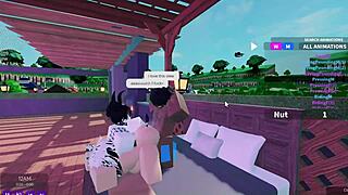 Threesome Action with Two Bunnies and Black Bull