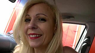 Blonde Cougar Gets Fucked In Car!