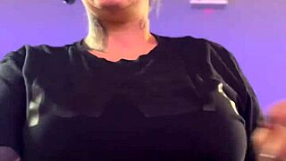 At the gym, I got so hot I took off my shirt, stayed in my bra, damn I was so horny, sweat dripped down my pussy