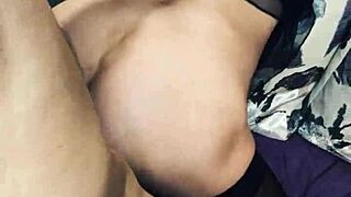 Graceful sex with slender milf in fishnet stockings