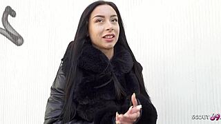 german scout - perfect latina teen caramella del x picked up for casting