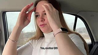 hey, this russian chick just gave me the deepest blowjob ever in my car!